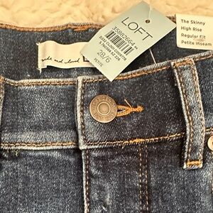 LOFT Dark Blue Skinny Jeans